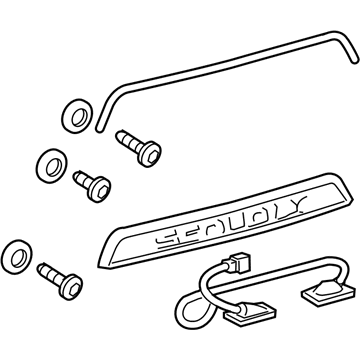 Toyota 76801-0C040-B1 Garnish Sub-Assy, Back Door, Outside