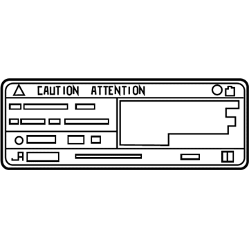 Toyota 88723-0A120 A/C Label