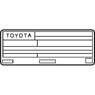 Toyota 11298-0T720 LABEL, EMISSION CONT