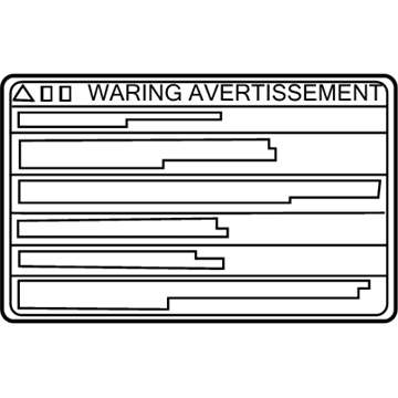 Toyota 11293-37070 Label, Engine CAUTIO