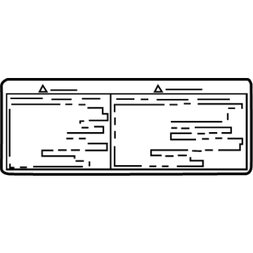 Toyota 42668-0E010 Spare Tire Label