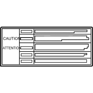 Toyota 11293-36070 Warning Label