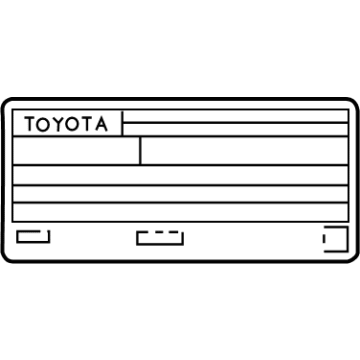 Toyota 11298-0P630 Emission Label