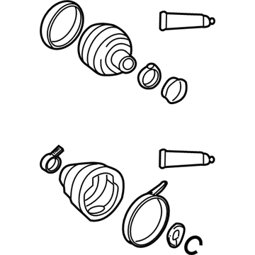 Toyota 04428-12781 Front Cv Joint Boot Kit, In Outboard, Left