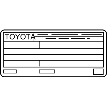 Toyota 11298-0V280 Emission Label