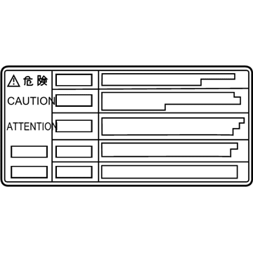 Toyota 16793-36040 Label, Cooling Fan Caution