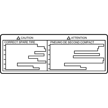 Toyota 42668-0E010 Spare Tire Label