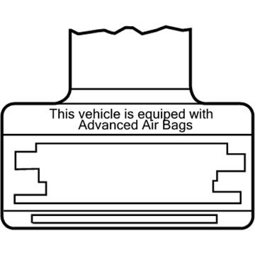 Toyota 74599-0E020 Air Bag Label