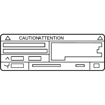 Toyota 88723-07060 A/C Label