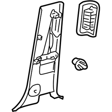 Toyota 62401-0C010-B1 Garnish, Center Pillar, Lower RH