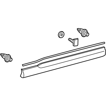 Toyota 75072-48902 Moulding Sub-Assy, Front Door, Outside LH