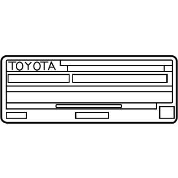 Toyota 11298-F4011 Emission Label