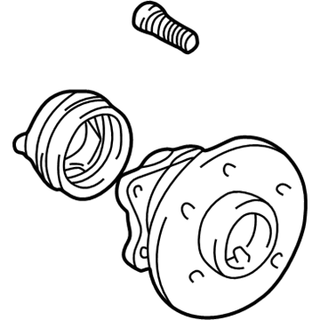 Toyota 42410-01020 Rear Axle Bearing And Hub Assembly, Left