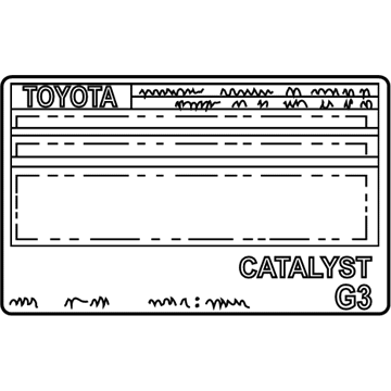 Toyota 11298-7A300 Plate, Emission Control Information