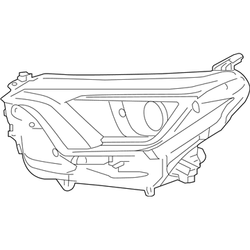 Toyota 81130-42640 Passenger Side Headlight Unit Assembly