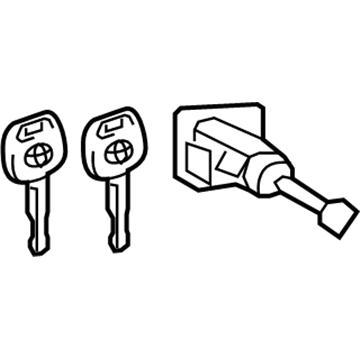 Toyota 69052-07010 Cylinder & Key Set