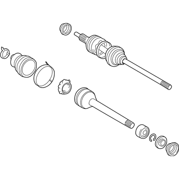 Toyota 43049-06030 Shaft Sub-Assembly, Front Drive Flange