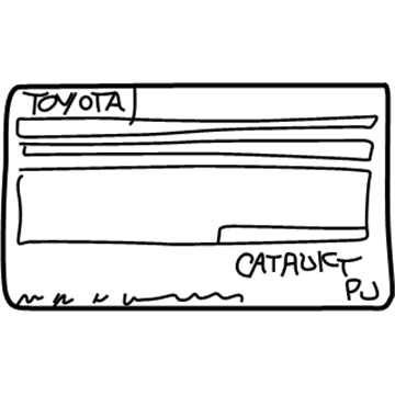 Toyota 11298-20310 Emission Label