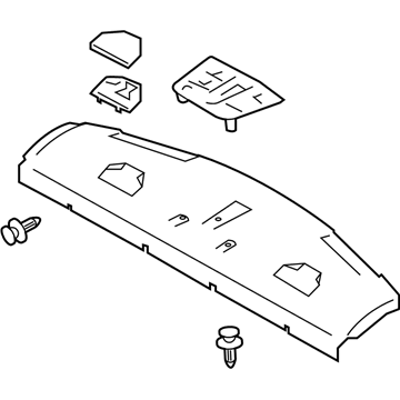 Toyota SU003-01901 Package Tray Trim, Rear