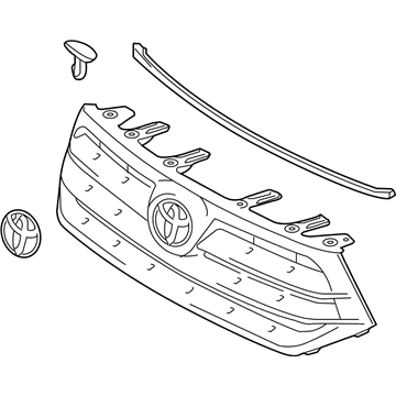 Toyota 53101-0E020 Radiator Grille Sub-Assembly