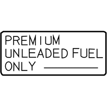 Toyota 74559-50010 Fuel Label