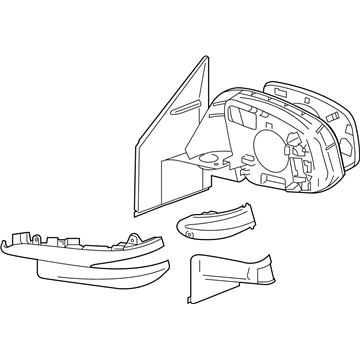 Toyota 87910-42B80 Outside Rear View Passenger Side Mirror Assembly