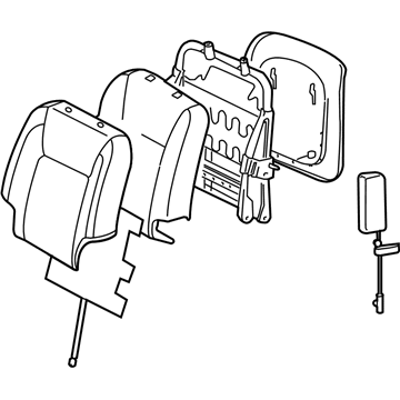 Toyota 71440-AE180-B1 Seat Back Assembly