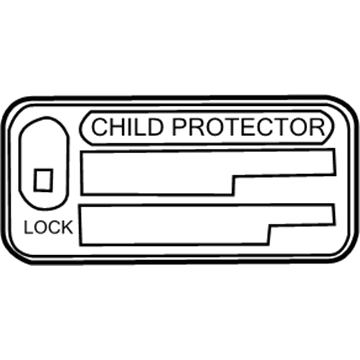 Scion 69339-33040 Child Lock Label