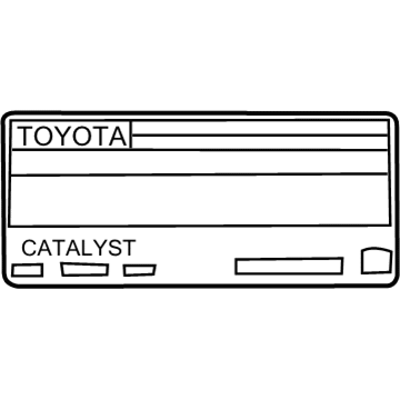 Toyota 11298-28590 Label, Emission Control Information