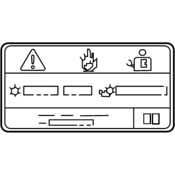 Toyota 88723-42160 A/C Label