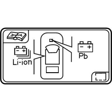 Toyota 288A2-10010 Battery Label