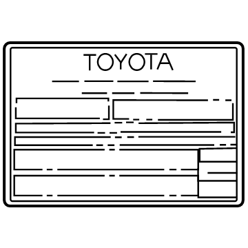 Toyota G9131-42020 Emission Label