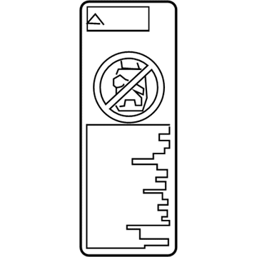 Toyota 74596-53010 Air Bag Label