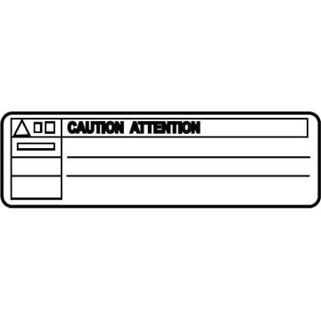 Toyota 88723-03010 Caution Label