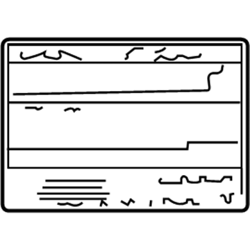 Toyota 11298-62630 Emission Label