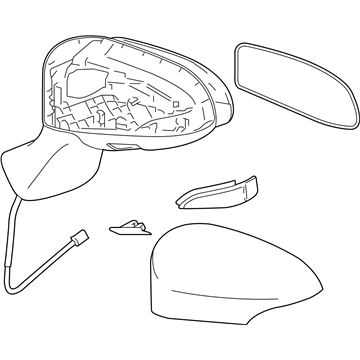 Toyota 87910-0T041-D1 Mirror Assembly, Outer R