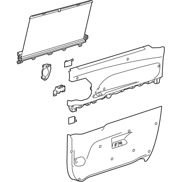 Toyota 67690-08341-B0 BOARD ASSY, SLIDE DO