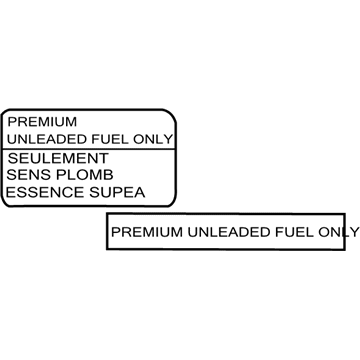 Toyota 74559-50010 Fuel Label