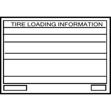 Toyota 42661-20A20 Tire Info Label