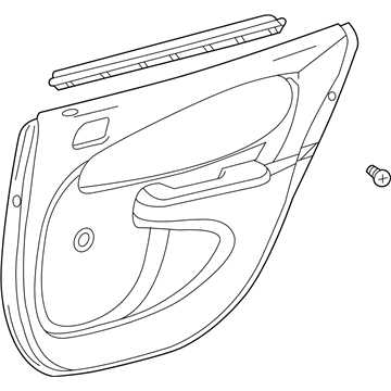 Toyota 67640-02440-B0 Board Sub-Assy, Rear Door Trim, LH