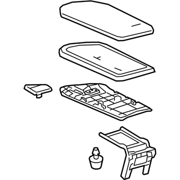 Toyota 58905-F4010-C1 Door Sub-Assembly, Console Compartment