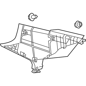 Toyota 62480-02310-A1 Upper Quarter Trim, Flaxen, Inner Driver Side