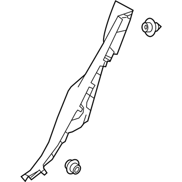 Toyota 62551-02370-C0 Lower Quarter Trim, Passenger Side