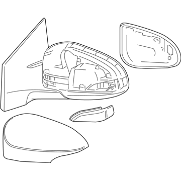 Toyota 87940-02F50-D2 Outside Rear View Driver Side Mirror Assembly