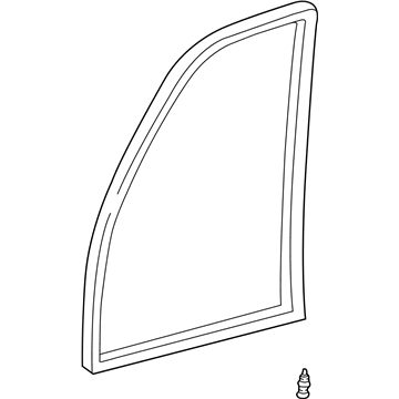 Toyota 67862-60101 Weatherstrip, Front Door, LH