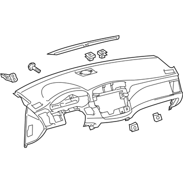 Toyota 55401-07070-C2 Pad Sub-Assembly, Instrument