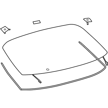 Toyota 68105-47280 Glass Sub-Assembly, Back