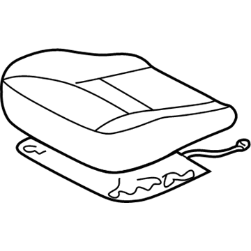 Toyota 71072-48180-A0 Front Seat Cushion Cover, Left(For Separate Type)