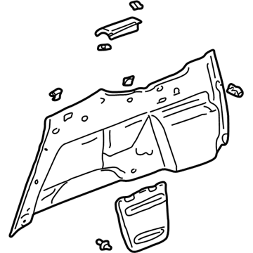 Toyota 62520-0C021-B0 Panel Assy, Quarter Trim, Front LH