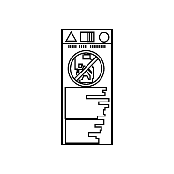 Toyota 74596-74020 Air Bag Label